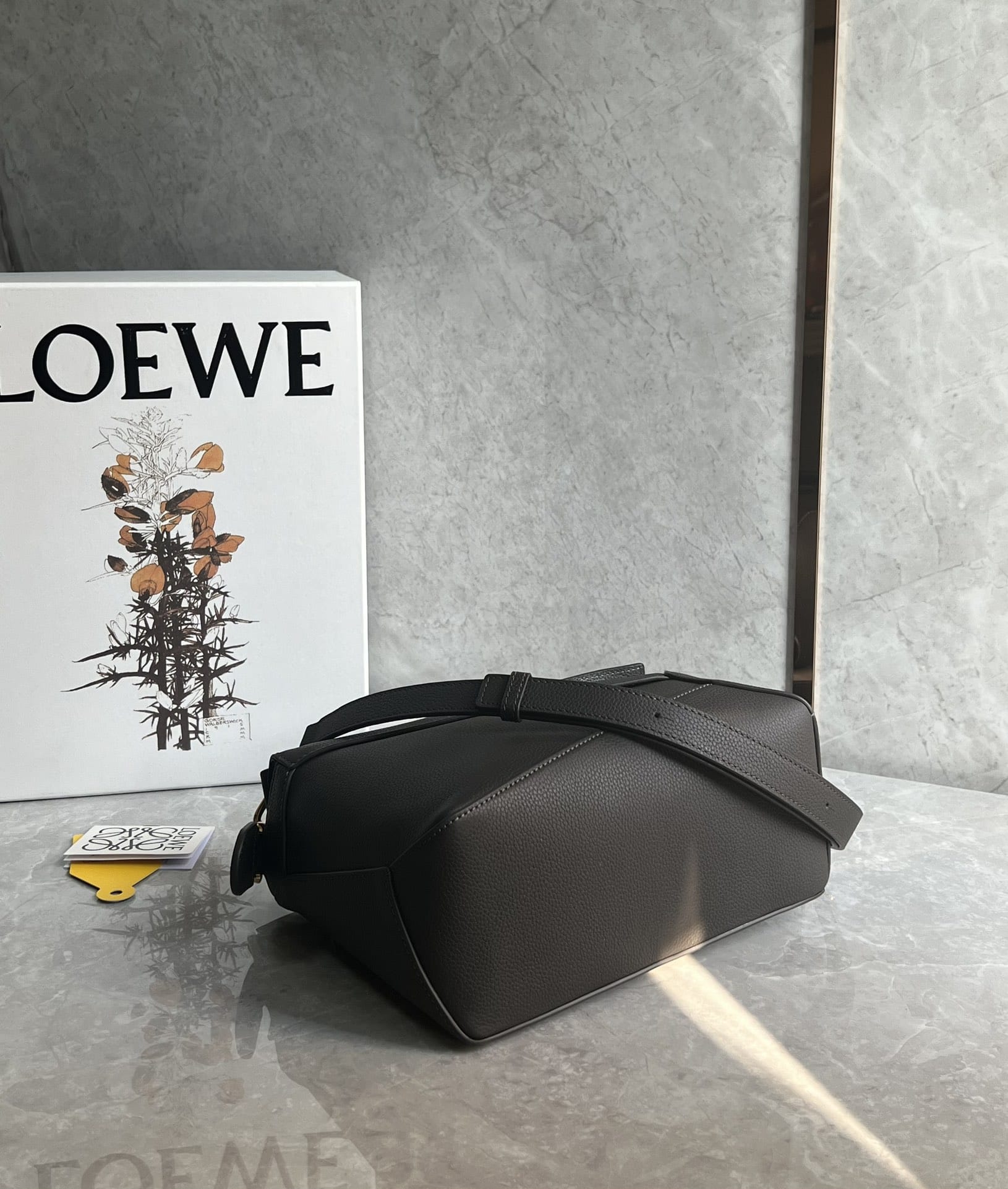 LOEWE Small Puzzle Bag In  Calfskin - Dark Grey