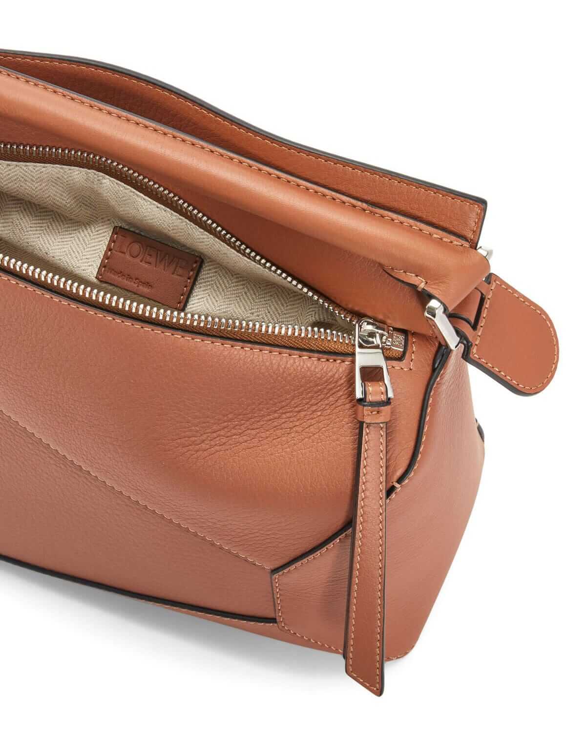 LOEWE Small Puzzle Bag In  Calfskin - Tan