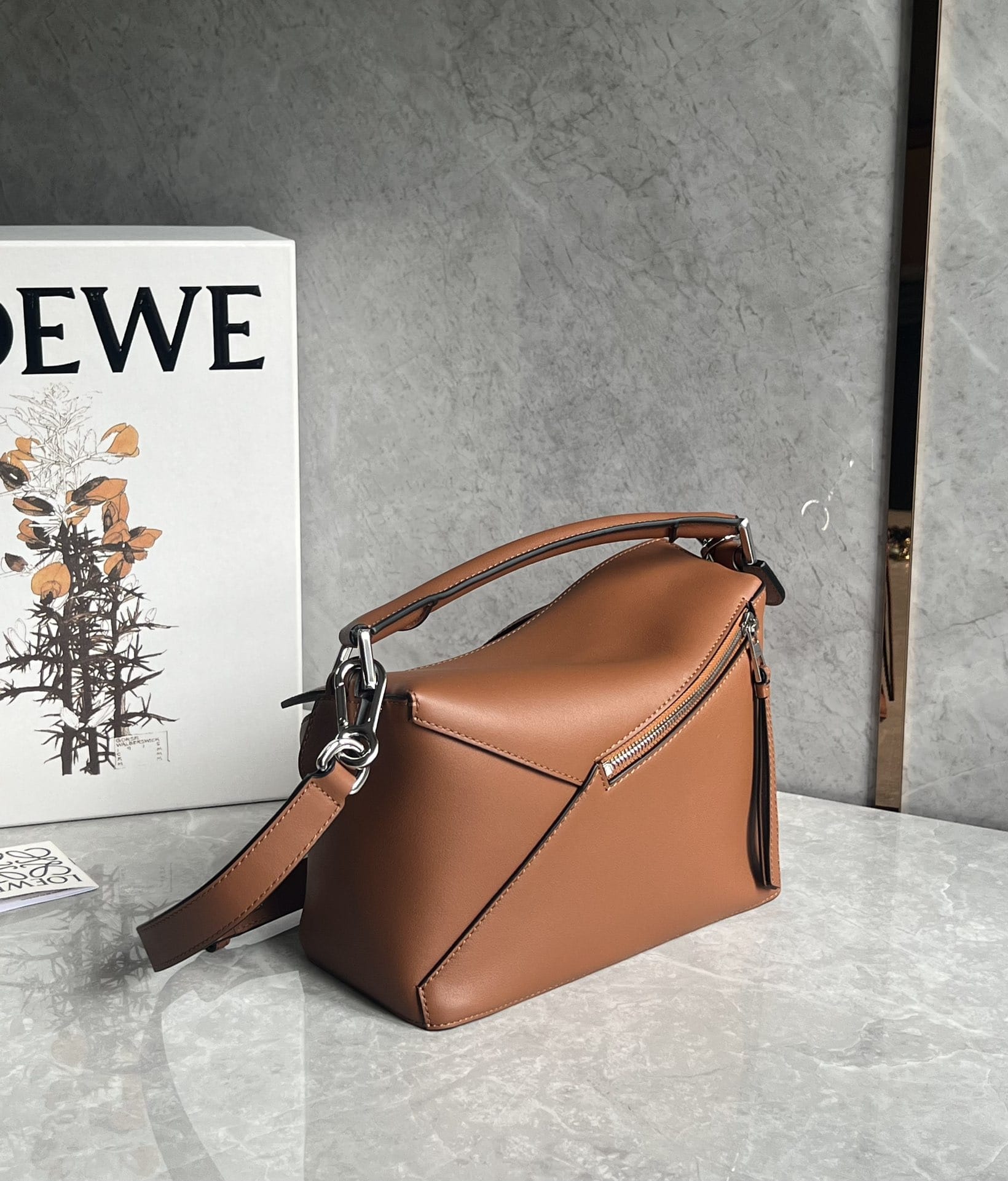 LOEWE Small Puzzle Bag In  Calfskin - Tan