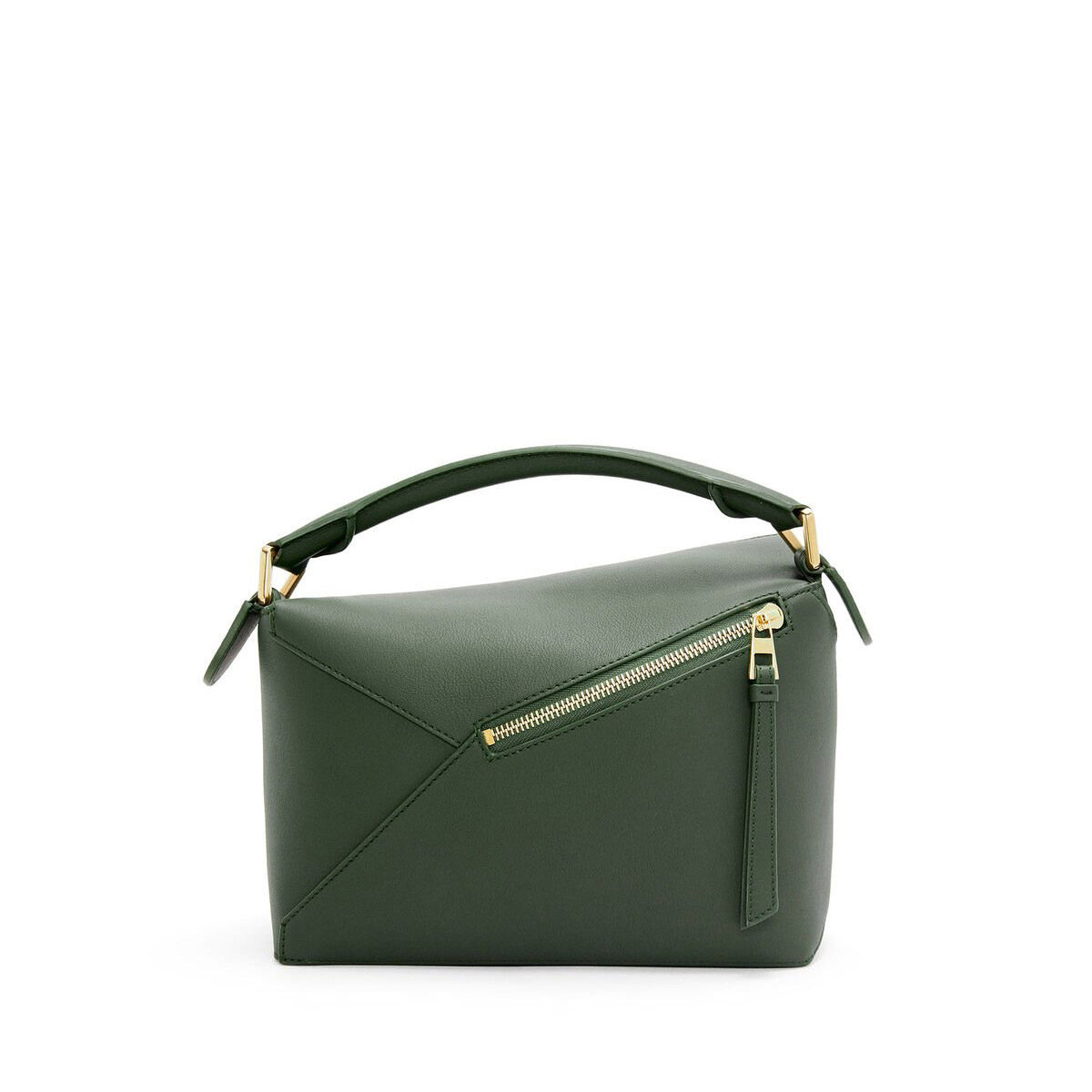 LOEWE Small Puzzle Bag In  Calfskin - Bottle Green