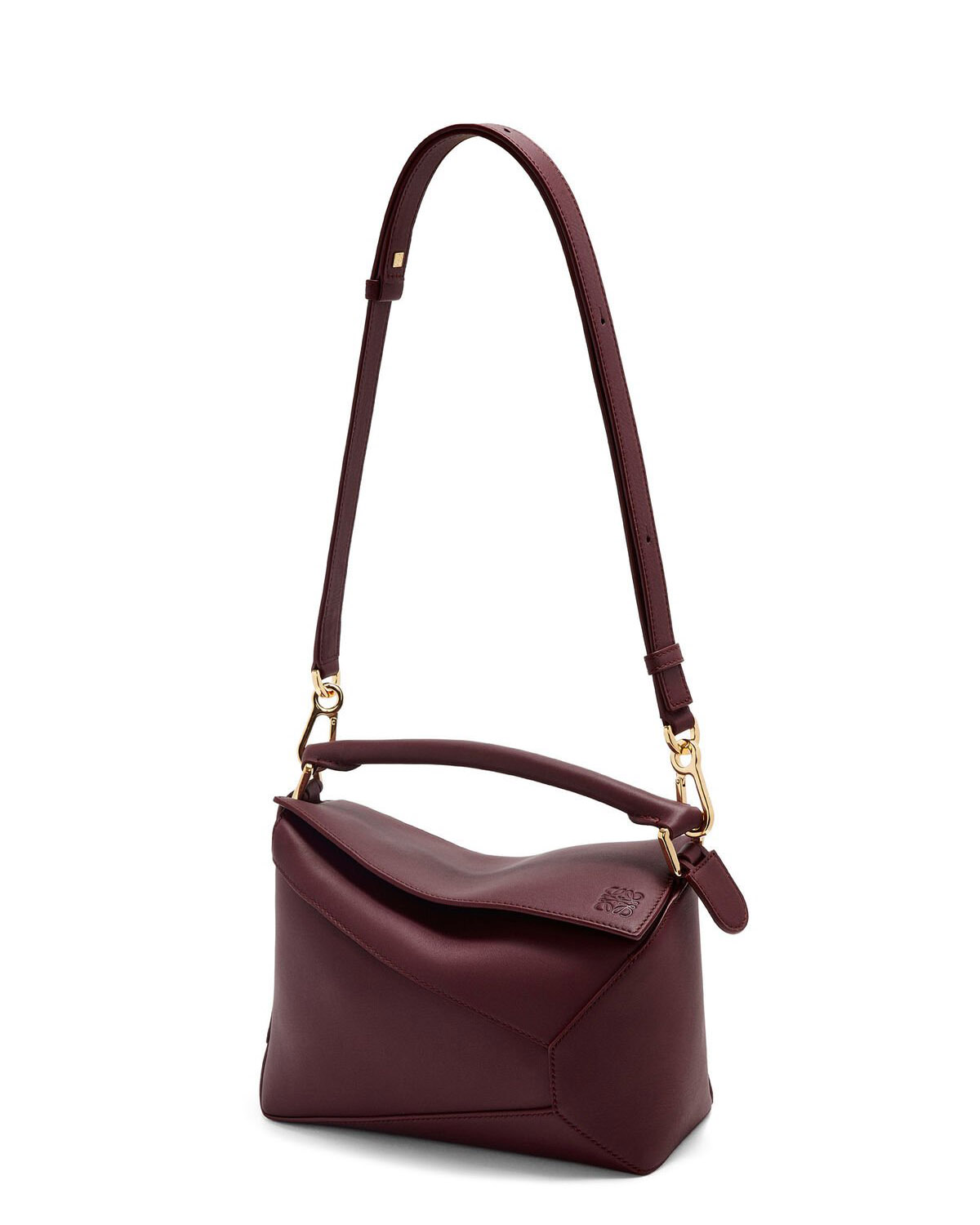 LOEWE Small Puzzle Bag In  Calfskin - Dark Burgundy