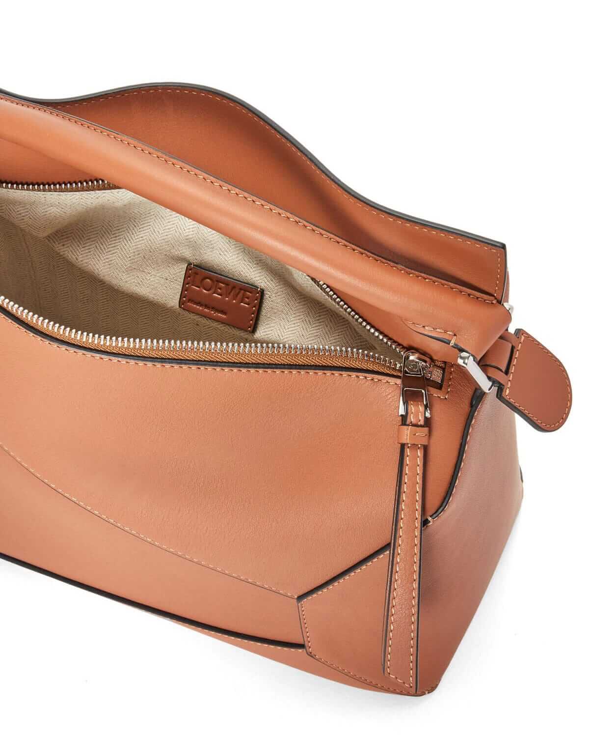 LOEWE Medium Puzzle Bag In  Calfskin - Tan