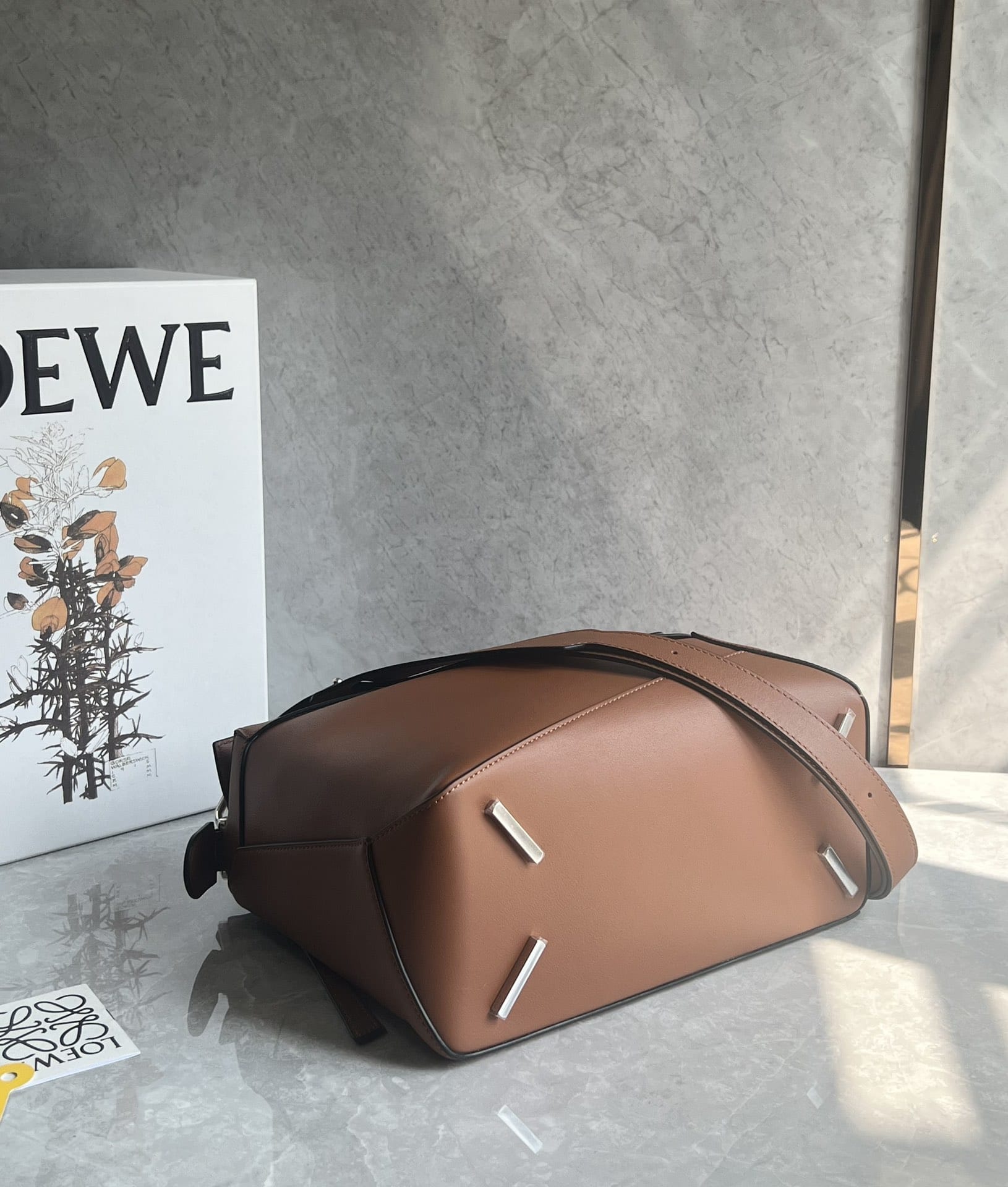 LOEWE Medium Puzzle Bag In  Calfskin - Tan