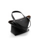 LOEWE Mini Puzzle Fold Tote Bag In Calfskin - Black