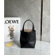 LOEWE Mini Puzzle Fold Tote Bag In Calfskin - Black