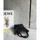 LOEWE Mini Puzzle Fold Tote Bag In Calfskin - Black