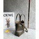 LOEWE Mini Puzzle Fold Tote Bag In Calfskin - Dark Khaki Green