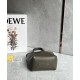 LOEWE Mini Puzzle Fold Tote Bag In Calfskin - Dark Khaki Green