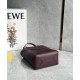 LOEWE Mini Puzzle Fold Tote Bag In Calfskin - Dark Burgundy