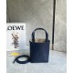 LOEWE Mini Puzzle Fold Tote Bag In Calfskin - Abyss Blue