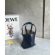 LOEWE Mini Puzzle Fold Tote Bag In Calfskin - Abyss Blue