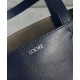 LOEWE Mini Puzzle Fold Tote Bag In Calfskin - Abyss Blue