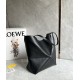 LOEWE Medium Puzzle Fold Tote Bag In Calfskin - Black