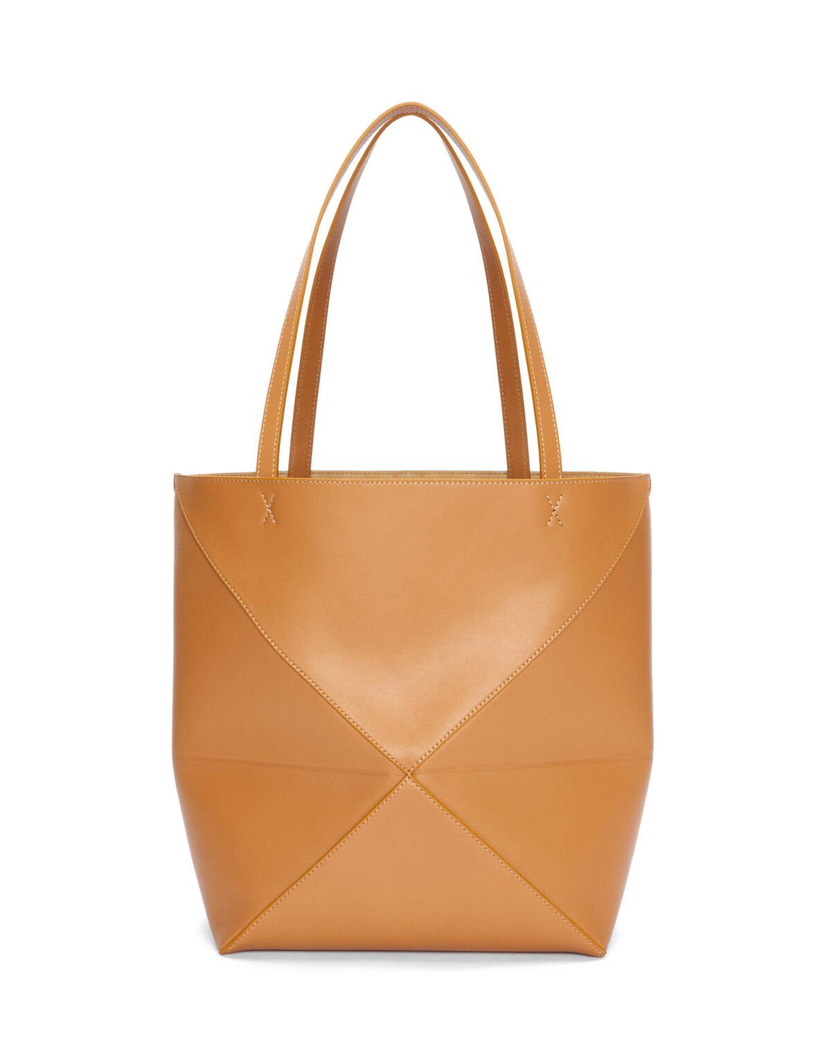 LOEWE Medium Puzzle Fold Tote Bag In Calfskin - Warm Desert