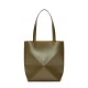 LOEWE Medium Puzzle Fold Tote Bag In Calfskin - Dark Khaki Green