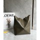 LOEWE Medium Puzzle Fold Tote Bag In Calfskin - Dark Khaki Green