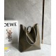 LOEWE Medium Puzzle Fold Tote Bag In Calfskin - Dark Khaki Green