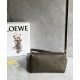 LOEWE Medium Puzzle Fold Tote Bag In Calfskin - Dark Khaki Green