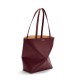 LOEWE Medium Puzzle Fold Tote Bag In Calfskin - Dark Burgundy