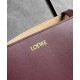 LOEWE Medium Puzzle Fold Tote Bag In Calfskin - Dark Burgundy