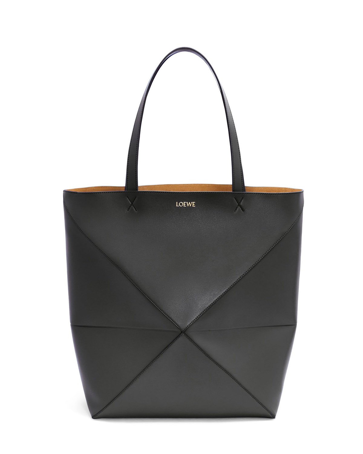 LOEWE XL Puzzle Fold Tote Bag In Calfskin - Black