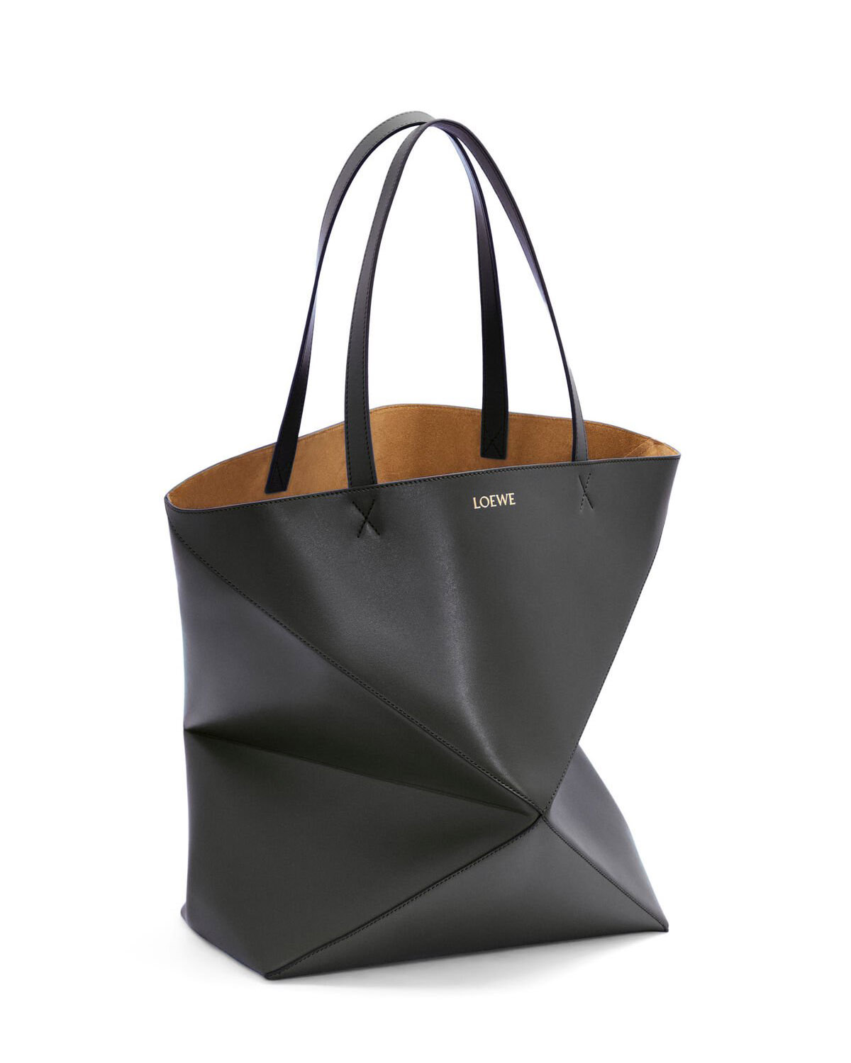 LOEWE XL Puzzle Fold Tote Bag In Calfskin - Black