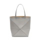 LOEWE XL Puzzle Fold Tote Bag In Calfskin - Pearl Grey