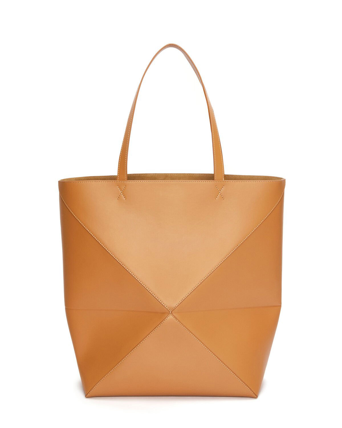 LOEWE XL Puzzle Fold Tote Bag In Calfskin - Warm Desert