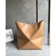 LOEWE XL Puzzle Fold Tote Bag In Calfskin - Warm Desert