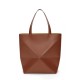 LOEWE XL Puzzle Fold Tote Bag In Calfskin - Brownie