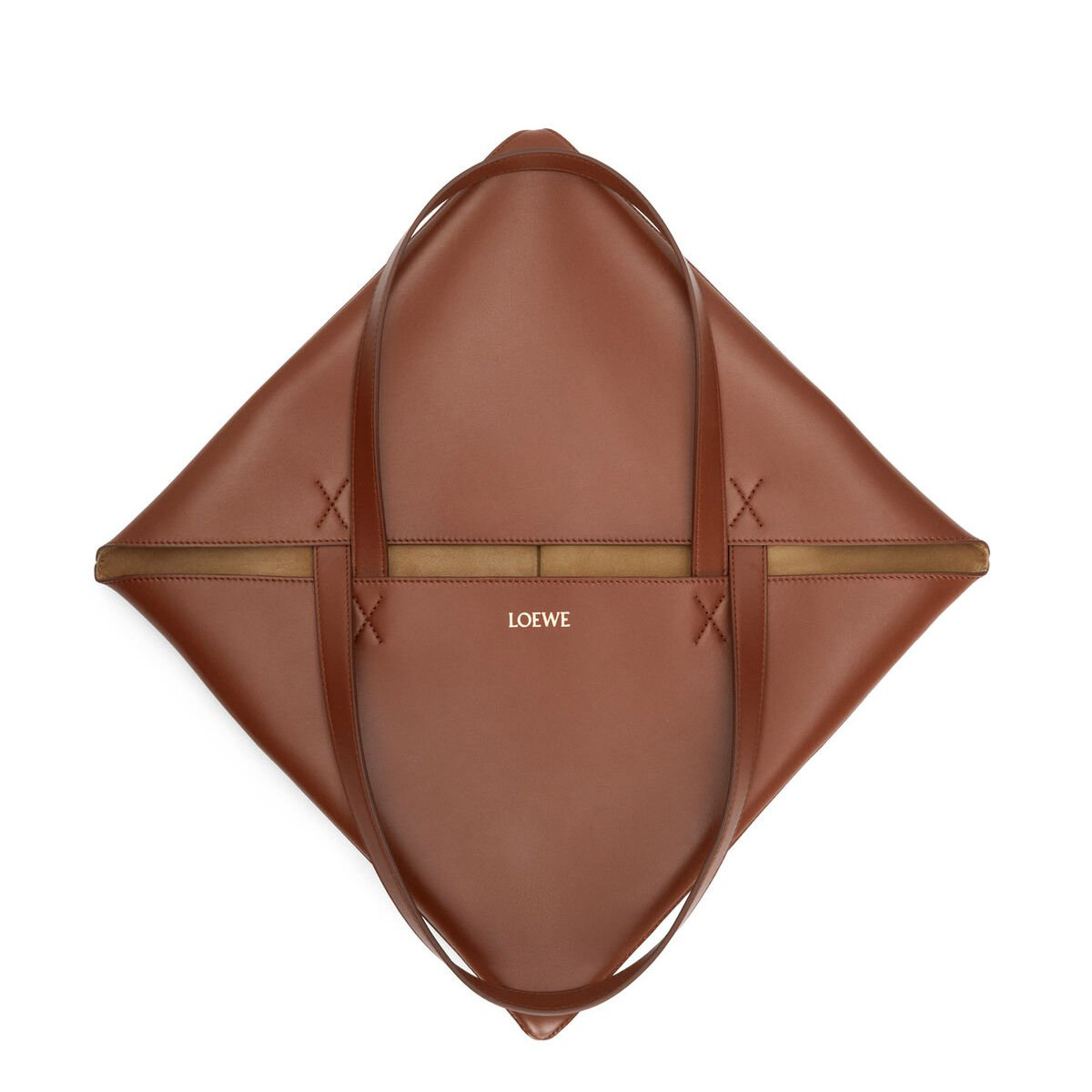 LOEWE XL Puzzle Fold Tote Bag In Calfskin - Brownie