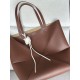 LOEWE XL Puzzle Fold Tote Bag In Calfskin - Brownie