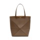 LOEWE XL Puzzle Fold Tote Bag In Calfskin - Umber