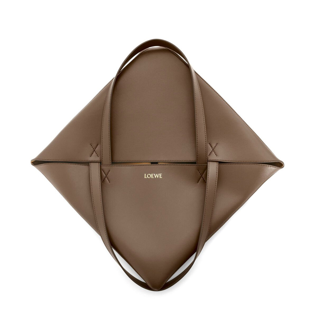 LOEWE XL Puzzle Fold Tote Bag In Calfskin - Umber