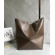 LOEWE XL Puzzle Fold Tote Bag In Calfskin - Umber