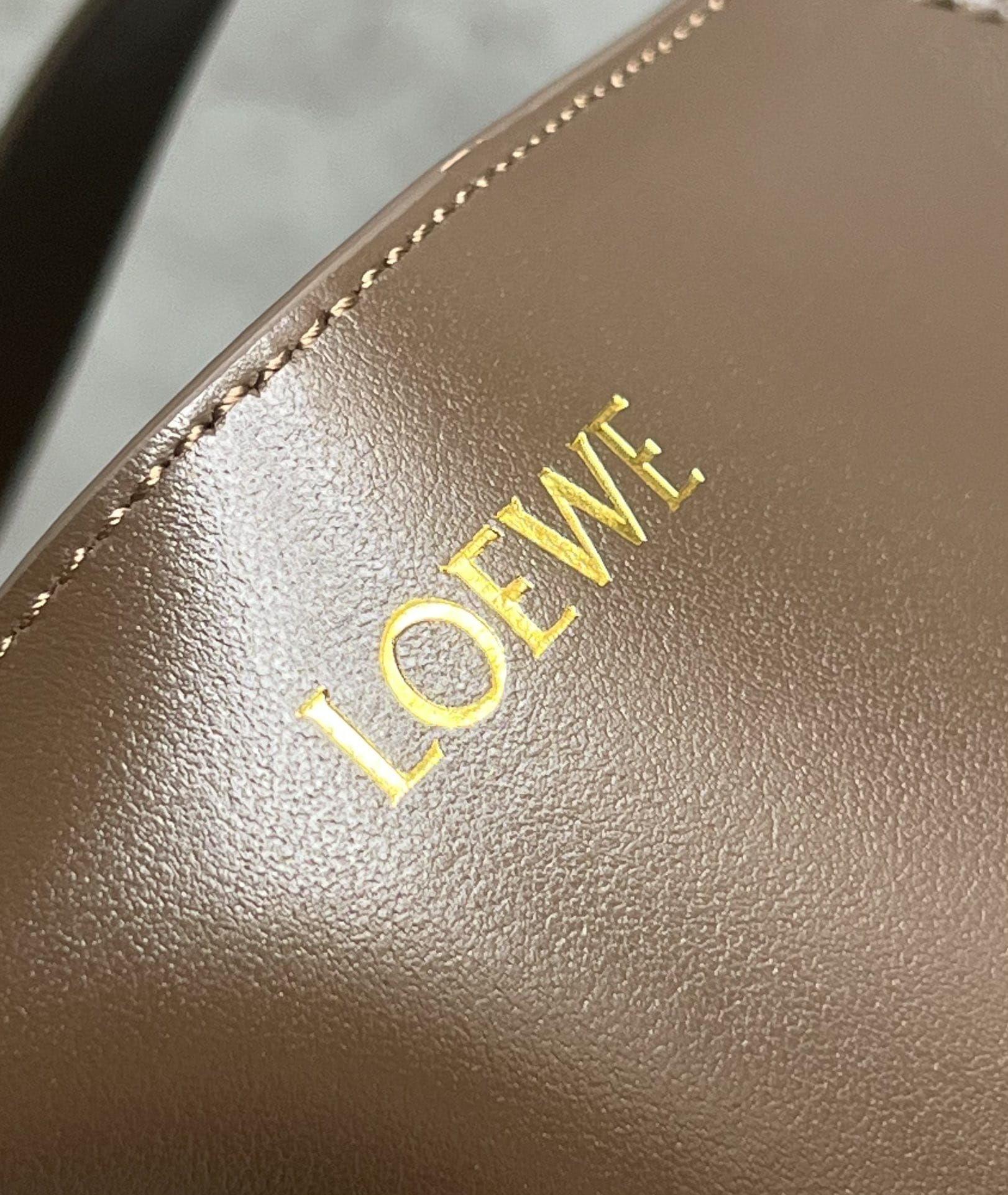 LOEWE XL Puzzle Fold Tote Bag In Calfskin - Umber