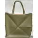 LOEWE XL Puzzle Fold Tote Bag In Calfskin - Olive