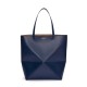 LOEWE XL Puzzle Fold Tote Bag In Calfskin - Abyss Blue