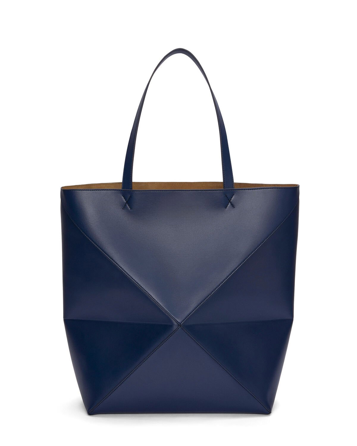 LOEWE XL Puzzle Fold Tote Bag In Calfskin - Abyss Blue