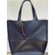 LOEWE XL Puzzle Fold Tote Bag In Calfskin - Abyss Blue