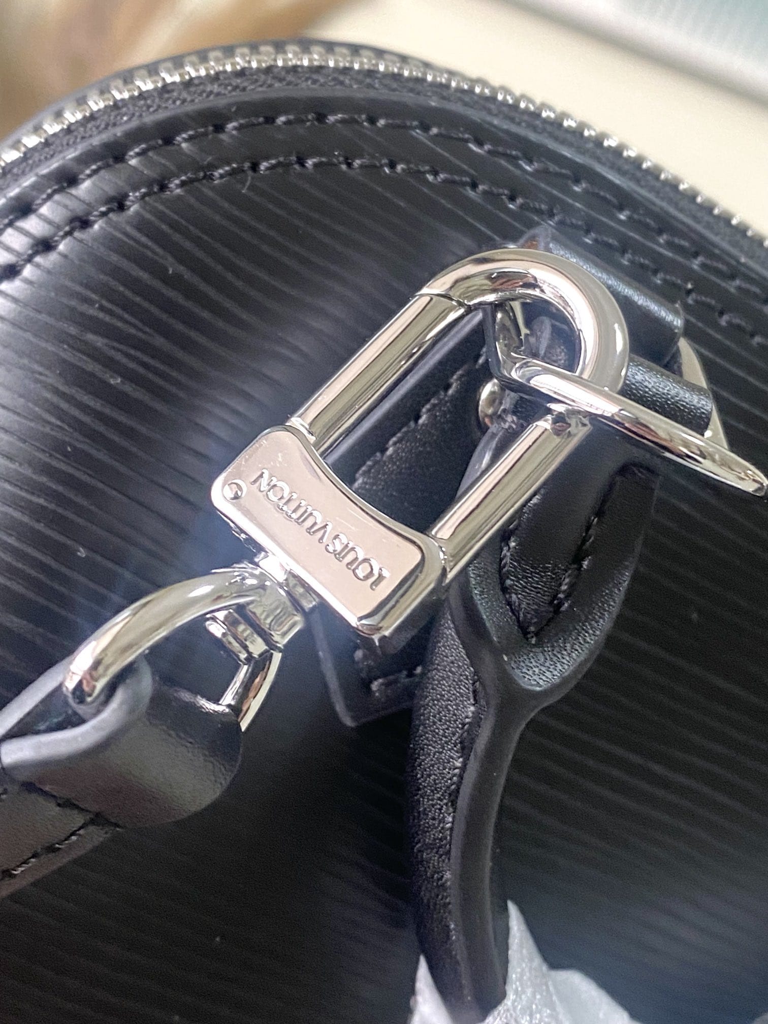 Louis Vuitton Nano Alma Handbag in Epi Leather - Black