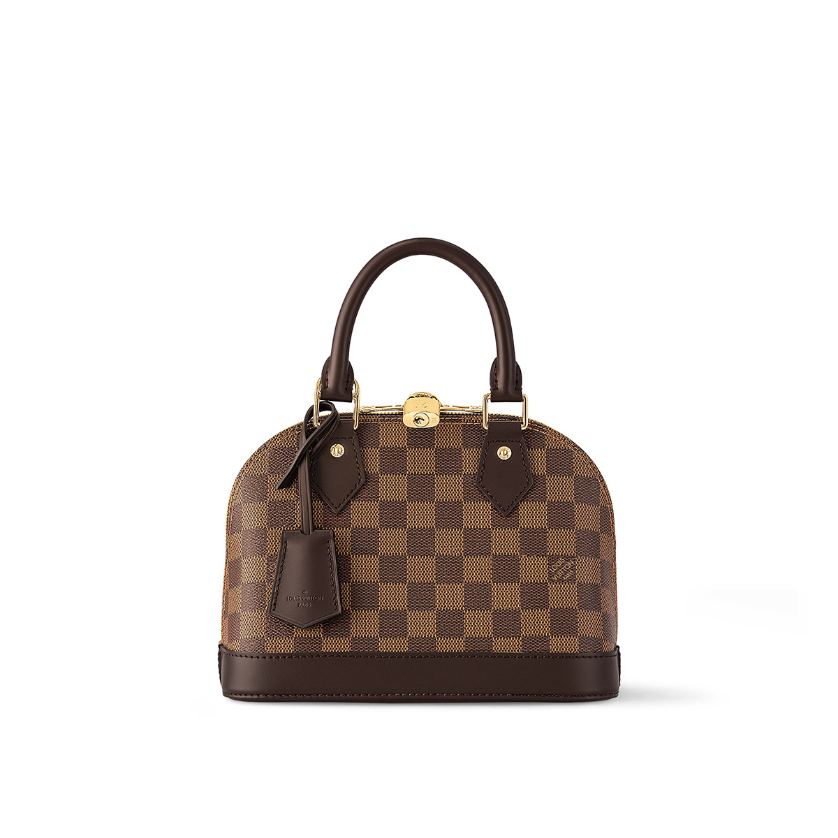 Louis Vuitton Alma BB Handbag in Damier Ebene Coated Canvas