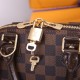 Louis Vuitton Alma BB Handbag in Damier Ebene Coated Canvas