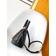 Louis Vuitton Alma BB Handbag in Smooth Calfskin - Black & Monogram