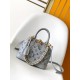 Louis Vuitton Alma BB Handbag in Smooth Calfskin - Grey & Monogram