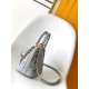 Louis Vuitton Alma BB Handbag in Smooth Calfskin - Grey & Monogram