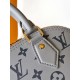 Louis Vuitton Alma BB Handbag in Smooth Calfskin - Grey & Monogram