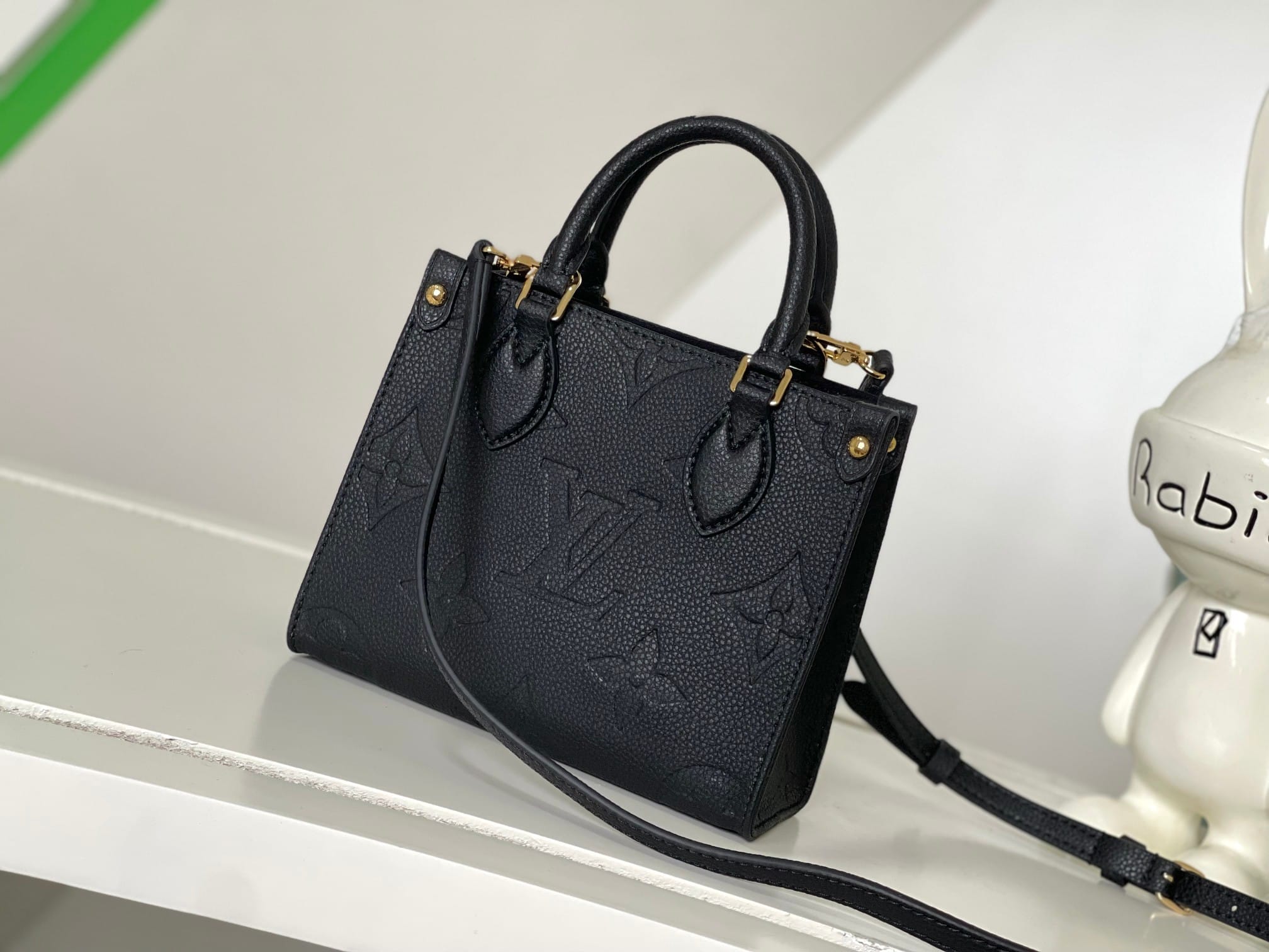 Louis Vuitton OnTheGo BB Toto Bag in Monogram Empreinte Leather - Black