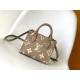 Louis Vuitton OnTheGo BB Toto Bag in Bicolor Monogram Empreinte Leather - Gray/Cream