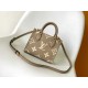 Louis Vuitton OnTheGo BB Toto Bag in Bicolor Monogram Empreinte Leather - Gray/Cream